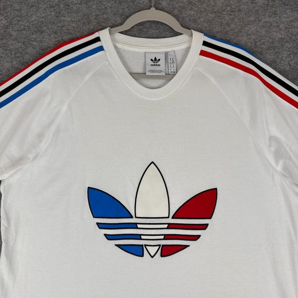 adidas Originals Adicolor Tricolor Trefoil T-Shirt Cotton White Mens XL